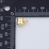 18K Gold PVD Coffee Cup charm Cafe - Tarnish Resistant