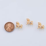 18K Gold PVD 3D Wiener dog dachshund charm - Tarnish Resistant