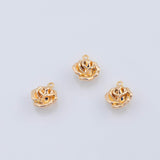 18K Gold PVD Rose Flower charm - Tarnish Resistant
