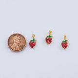 18K Gold PVD Strawberry fruit charm - Tarnish Resistant