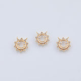 18K Gold PVD Sun charm - Tarnish Resistant