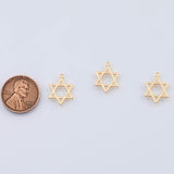 18K Gold PVD Star of David charm - Tarnish Resistant