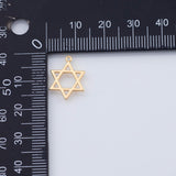 18K Gold PVD Star of David charm - Tarnish Resistant