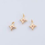 18K Gold pvd Star heart charm - Tarnish Resistant