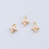 18K Gold PVD Star heart charm - Tarnish Resistant