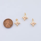 18K Gold PVD Star heart charm - Tarnish Resistant