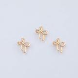 18K Gold PVD Bow Ribbon charm - Tarnish Resistant