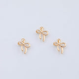 18K Gold PVD Bow Ribbon charm - Tarnish Resistant