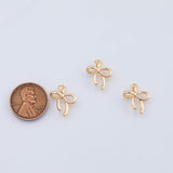 18K Gold PVD Bow Ribbon charm - Tarnish Resistant