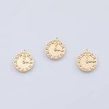 18K Gold PVD Clock watch charm Charms - Tarnish Resistant