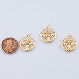 18K Gold PVD Evil Eye Charm 18mm Humming Bird Charm - Tarnish Resistant