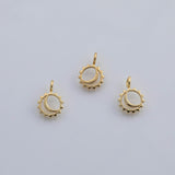 18K Gold PVD moon charm 12mm pendant charms - Tarnish Resistant