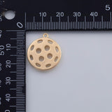 18K Gold PVD pickleball ball charm 20mm pickle ball charm pendant charms - Tarnish Resistant