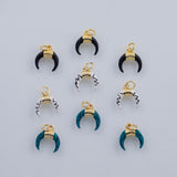18K Gold PVD horn charms enamel 12x12mm pendant charms - Tarnish Resistant
