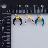 18K Gold PVD horn charms enamel 12x12mm pendant charms - Tarnish Resistant