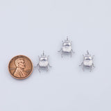 18K Gold PVD beetle scarab white charm 12x16mm pendant charms - Tarnish Resistant
