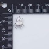 18K Gold PVD beetle scarab white charm 12x16mm pendant charms - Tarnish Resistant