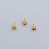 18K Gold PVD Dainty kitty charm kitten cat 7x11mm charms pendant charms - Tarnish Resistant