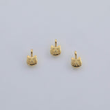 18K Gold PVD Dainty kitty charm kitten cat 7x11mm charms pendant charms - Tarnish Resistant
