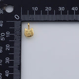 18K Gold PVD Dainty kitty charm kitten cat 7x11mm charms pendant charms - Tarnish Resistant