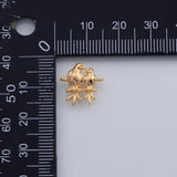18K Gold PVD Love Birds Connector Charm Dove 13x13mm 4k Charm Pendant Charms - Tarnish Resistant