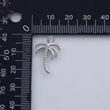 18K Gold PVD Palm tree charm 14x20mm beach ocean charm pendant charms - Tarnish Resistant