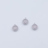 18K Gold PVD flower charm sunflower charm 10mm white sunburst pendant charms - Tarnish Resistant