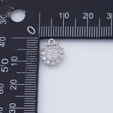 18K Gold PVD flower charm sunflower charm 10mm white sunburst pendant charms - Tarnish Resistant