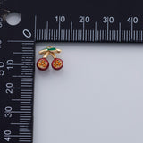 18K Gold PVD Cherry Cherries Charm Fruit Charms 11x11mm Pendant Charms 1 piece per order - Tarnish Resistant