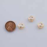 18K Gold PVD Planet Mother of Pearl Charm 6mm Pendant Charms 1 piece per order - Tarnish Resistant
