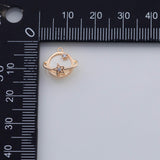 18K Gold PVD Planet Mother of Pearl Charm 6mm Pendant Charms 1 piece per order - Tarnish Resistant