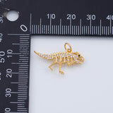 18K Gold PVD Dinosaur T-Rex charm - Tarnish Resistant