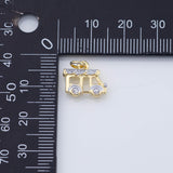 18K Gold PVD School Bus charm - Tarnish Resistant