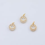 18K Gold PVD Smile Face charm - Tarnish Resistant