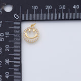 18K Gold PVD Smile Face charm - Tarnish Resistant