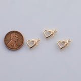 18K Gold PVD Heart Lobster Clasp charm - Tarnish Resistant