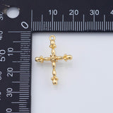 18K Gold PVD Cross charm - Tarnish Resistant