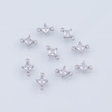 18K Gold PVD diamond connectors - Tarnish Resistant