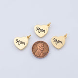 18K Gold PVD Mom charm - Tarnish Resistant