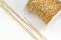 14k Gold Filled Chain - 1.3mm*2.0mm Round Cable Chain - Thin Chain - Delicate Chain - Gold Chain-- Round Chain Permanent Jewelry Chain