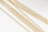 14k Gold Filled Chain - 1.3mm*2.0mm Round Cable Chain - Thin Chain - Delicate Chain - Gold Chain-- Round Chain Permanent Jewelry Chain