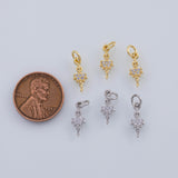 Gold PVD Plated Dancer Ballerina 8x20mm silver tarnish resistant