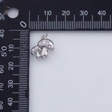 18K Gold PVD 22k Mushrooms Charm 13x14mm Poisonous Magic Mushroom Pendant Charms - Tarnish Resistant