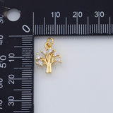 18K Gold PVD Tree of life charm 11x14mm 22k pendant charms - Tarnish Resistant
