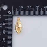 18K Gold PVD lobster claw charm 8x19mm crab claw crawfish pendant charms 22K - Tarnish Resistant