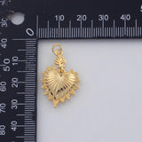 18K Gold PVD Heart charm 20x28mm 22k pendant charms - Tarnish Resistant