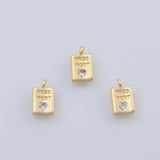 18K Gold PVD Passport Charm 7x12mm Travel Vacation 22k Charms Pendant Charms - Tarnish Resistant