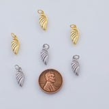 18K Gold PVD Wing Charm Angel Wings Charm 6x15mm 22k Charms Pendant Charms - Tarnish Resistant