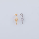 18K Gold PVD 22k snake charm 12x8mm pendant charms - Tarnish Resistant