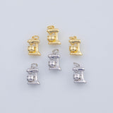 18K Gold PVD dainty gold kitchen mixer charm st kitchen mixer pendant appliance baker cake chef gift idea cooking charms 8x13mm - Tarnish R